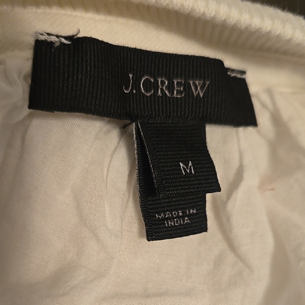 J. Crew Cream Relaxed Long Sleeve Sweatshirt - Picture 3 of 6